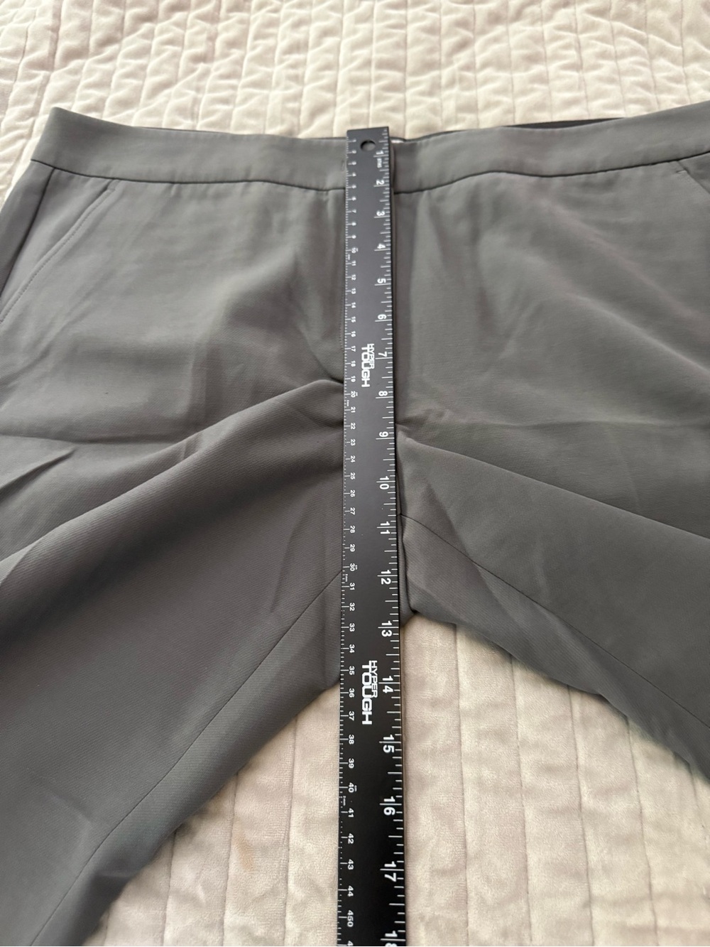Armani Collezioni Women's Straight-Leg Trousers in Gray - Size 14 - Picture 5 of 14